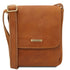 John - Leather crossbody bag for men with front zip